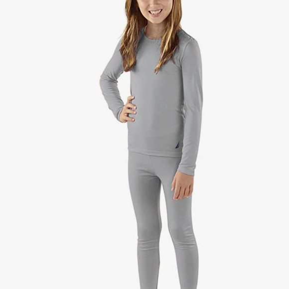 Nautica Girls Base Layer Top & Bottom Long Johns Thermal Underwear Set Size 16+ - Picture 1 of 7
